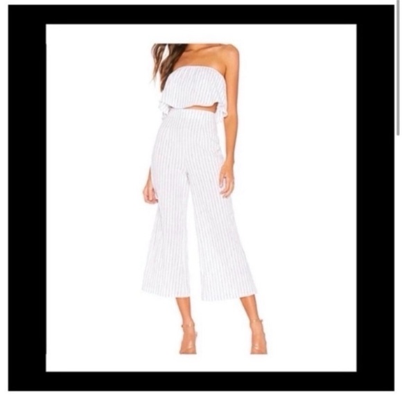 REVOLVE Superdown White Striped Pant Set - Picture 3 of 8